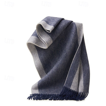 100% Wool Rectangle Scarf - oukumen