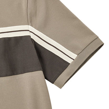 Cotton Blend Casual Colorblock Polo Shirt - oukumen