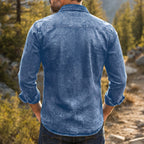 Washed Long-Sleeve Denim Shirt