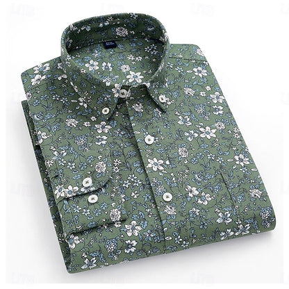 100% Cotton Floral Vine Oxford Shirt