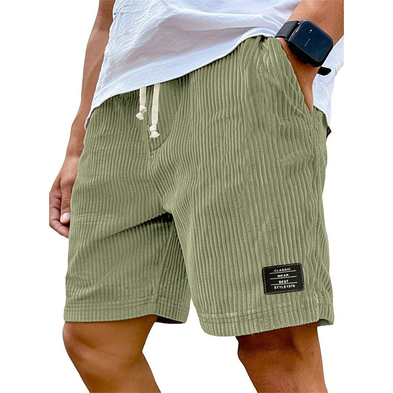 Patch-Pocket Corduroy Shorts