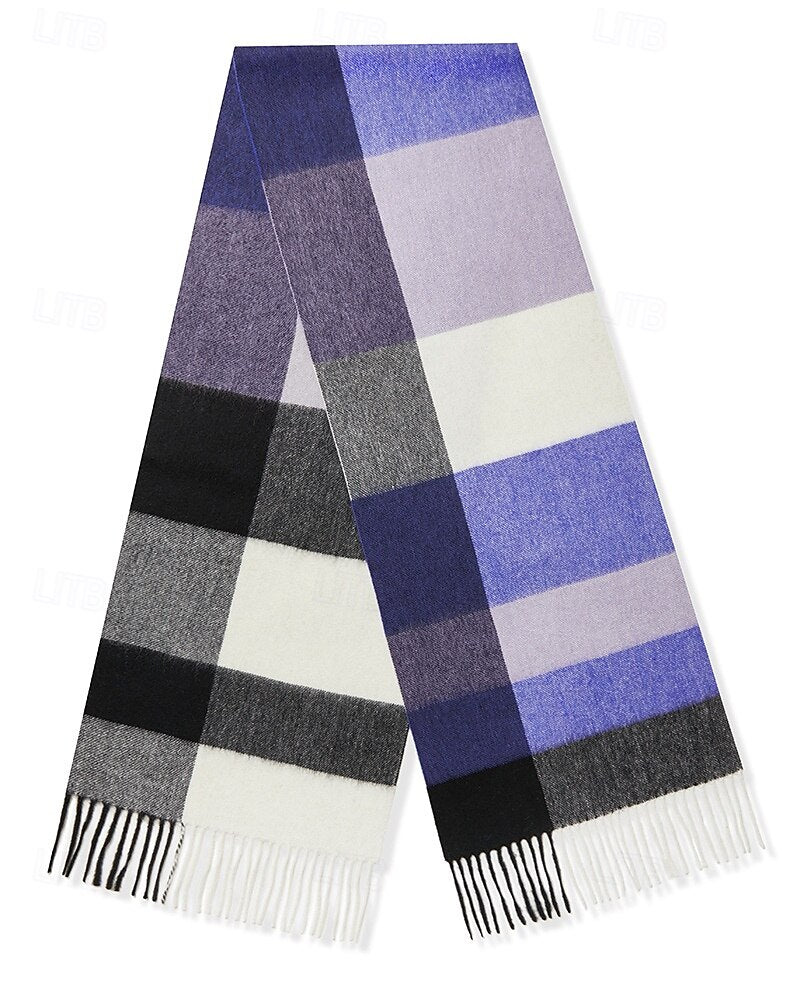 100% Wool Rectangle Christmas Scarf - oukumen