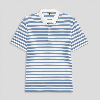 Stripes Casual Cable Knit Polo - oukumen