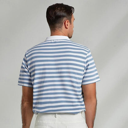 Stripes Casual Cable Knit Polo - oukumen