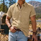 Short-Sleeve Denim Shirt