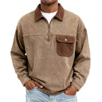 Color-Block Zip Polo Shirt