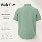Acid-Wash Short-Sleeve Denim Shirt