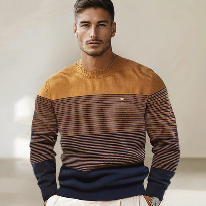 Crew Neck Knitwear Knit Pullover Sweater Jumper - oukumen