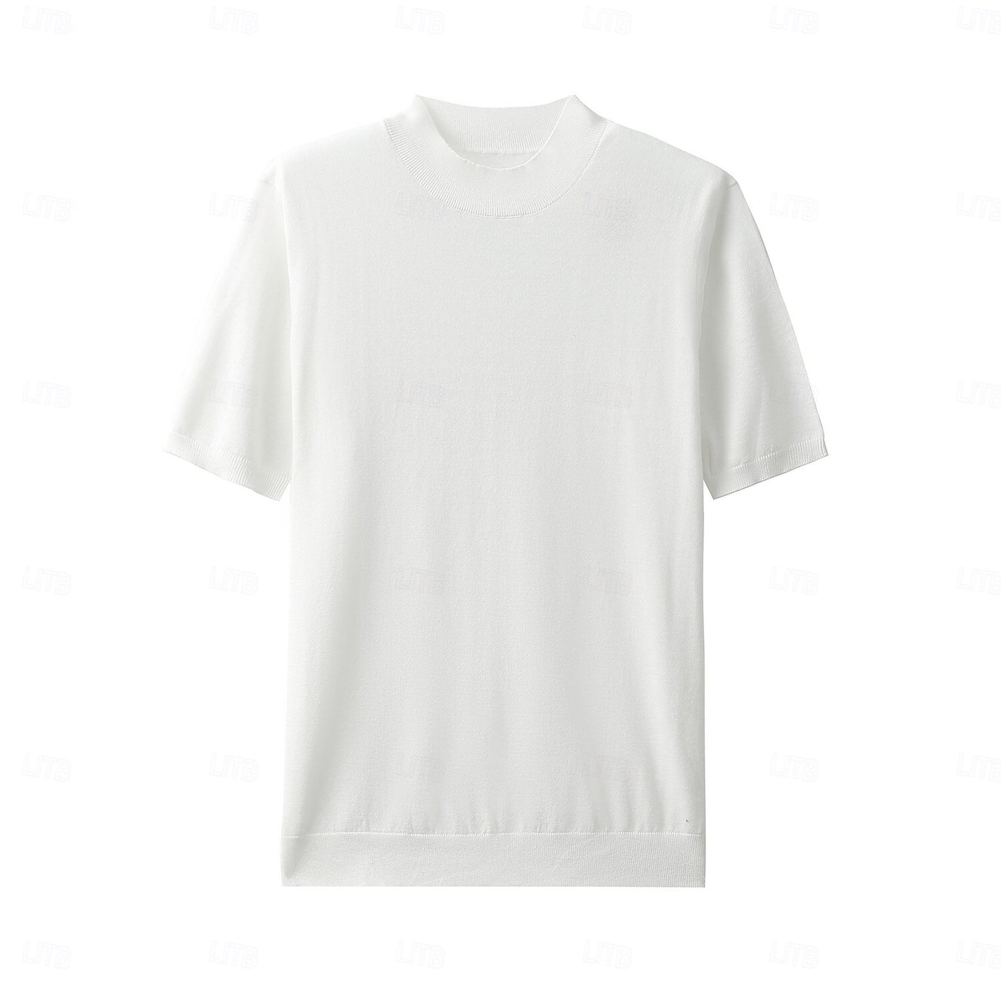 Premium Wool Blend Mock Neck Tee