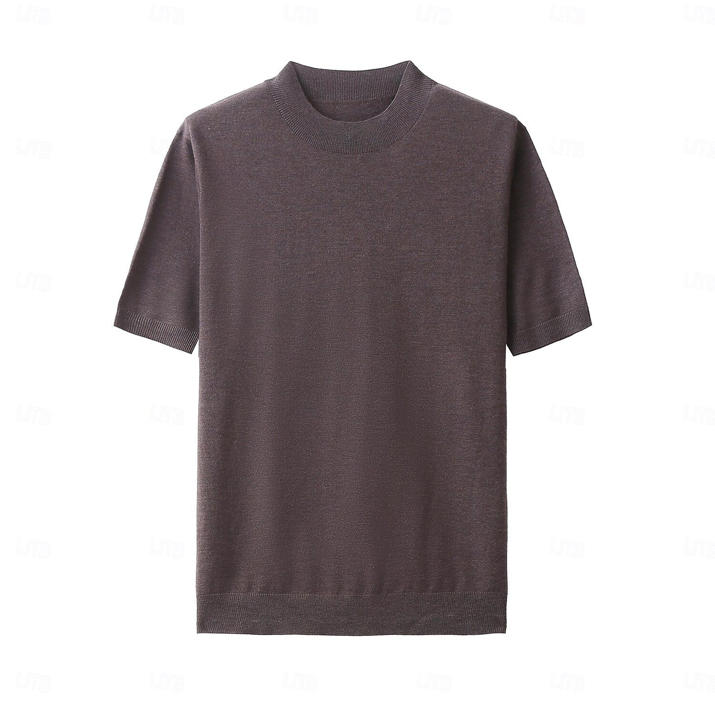 Premium Wool Blend Mock Neck Tee