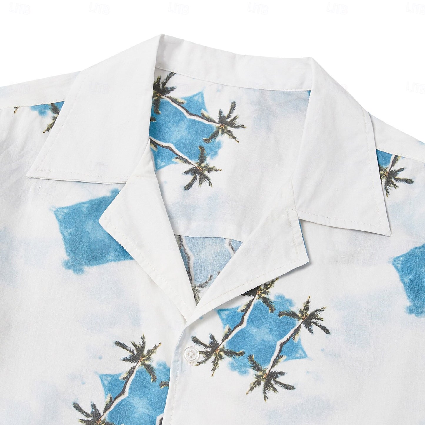 Palm Tree Cuban Collar Beach Shirt