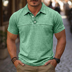 Acid-Wash Short-Sleeve Polo Shirt