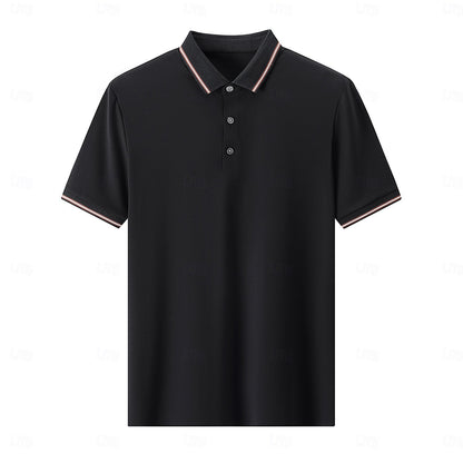 Contrast Collar and Cuff Stretch Polo