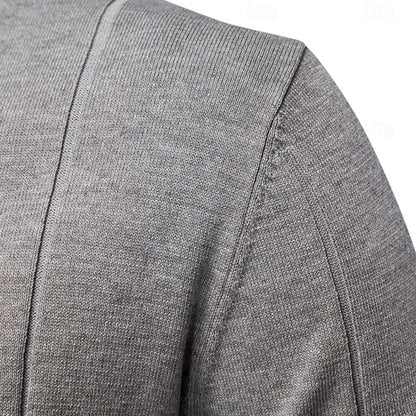 Classic Textured Knit Quarter-Zip Polo