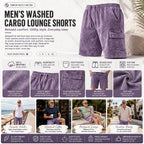 Acid-Wash Drawstring Shorts