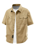 Acid-Wash Short-Sleeve Shirt