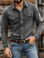 Garment-Dyed Long-Sleeve Shirt