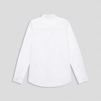 Cotton Linen Vacation Long Sleeve Shirt - oukumen