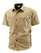 Acid-Wash Short-Sleeve Shirt