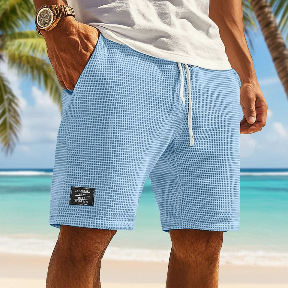 Waffle Drawstring Shorts