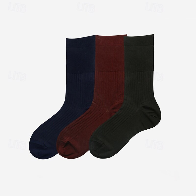 1 Pair Socks Black Navy Blue Color - oukumen