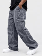 Drawstring Cargo Jeans