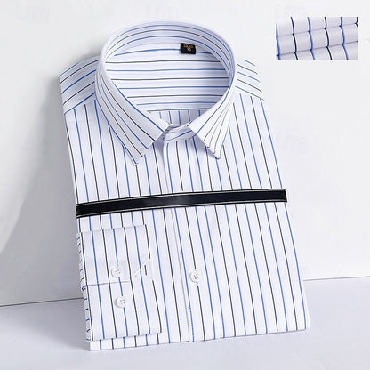 100% Cotton Non-iron Dress Shirt Luxury Twill Shirt - oukumen