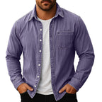 Washed Long-Sleeve Denim Shirt