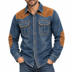 Patchwork Acid-Wash Shirt