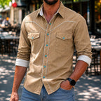 Long-Sleeve Denim Shirt