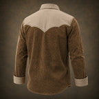 Acid-Wash Long-Sleeve Denim Shirt
