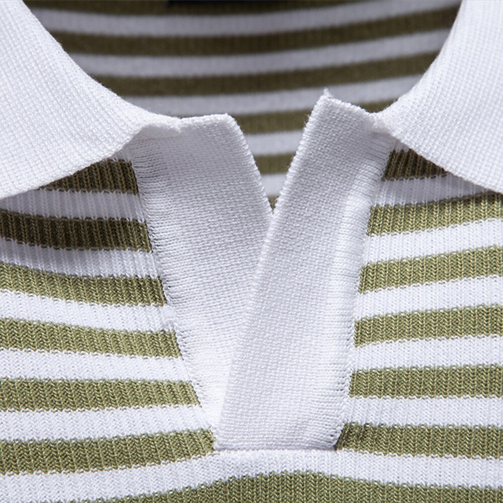 Classic Fit Striped Polo Shirt