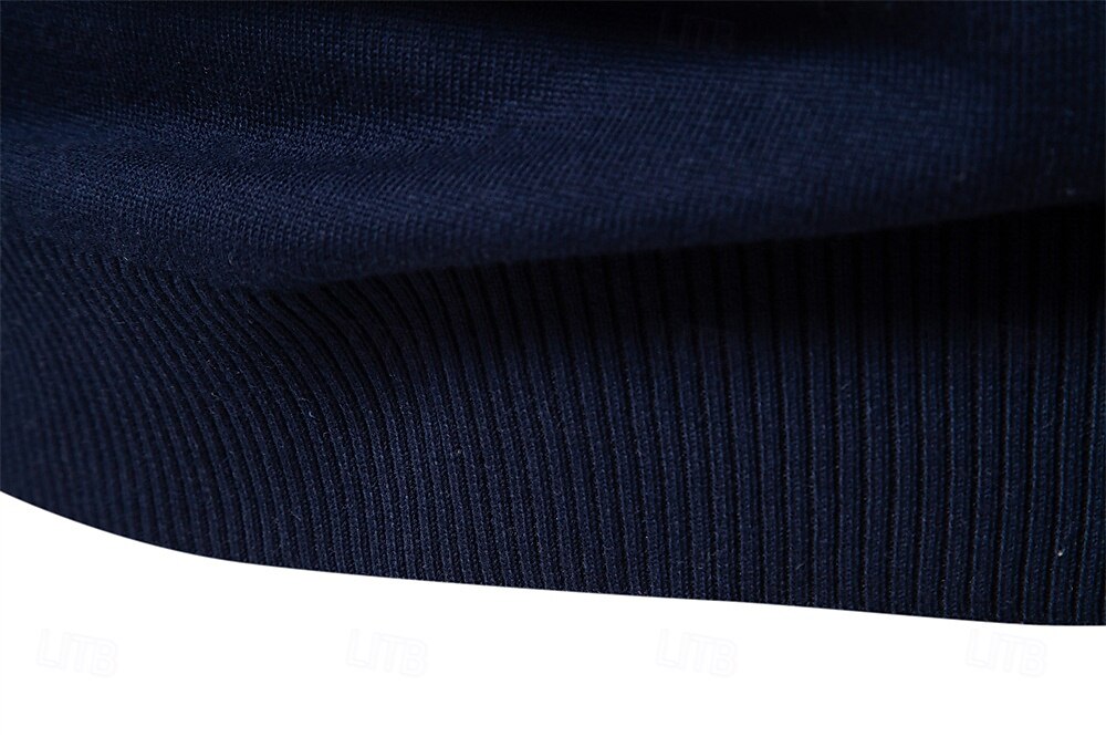 Cotton Knit Striped Half Zip Knitwear - oukumen