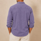 Washed Long-Sleeve Denim Shirt