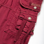 Drawcord-Hem Cargo Capri Shorts