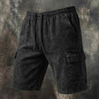 Acid-Wash Drawstring Shorts