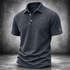 Acid-Wash Short-Sleeve Polo Shirt