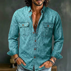 Long-Sleeve Denim Shirt