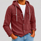Acid-Wash Long-Sleeve Denim Shirt