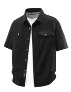 Acid-Wash Short-Sleeve Shirt
