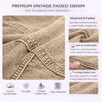 Acid-Wash Long-Sleeve Denim Shirt