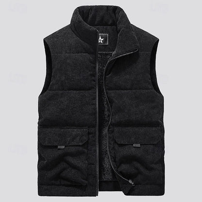 Corduroy Fleece Vest Outdoor Vest - oukumen