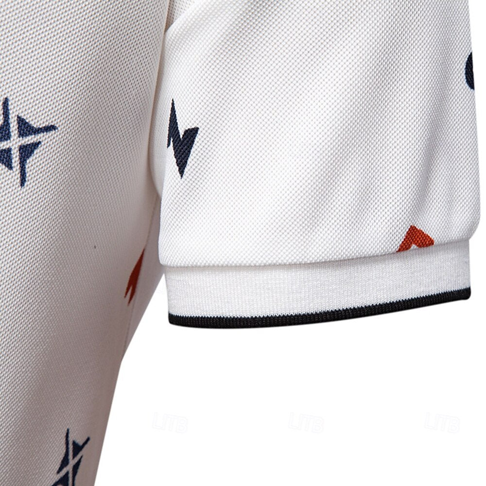 Printed Short-Sleeve Polo