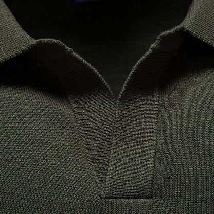 Modern Colorblock Knit Polo