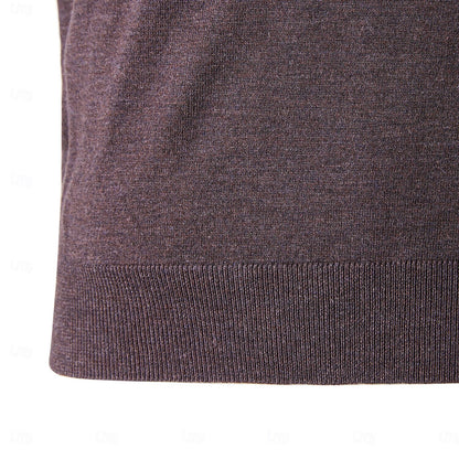 Premium Wool Blend Mock Neck Tee