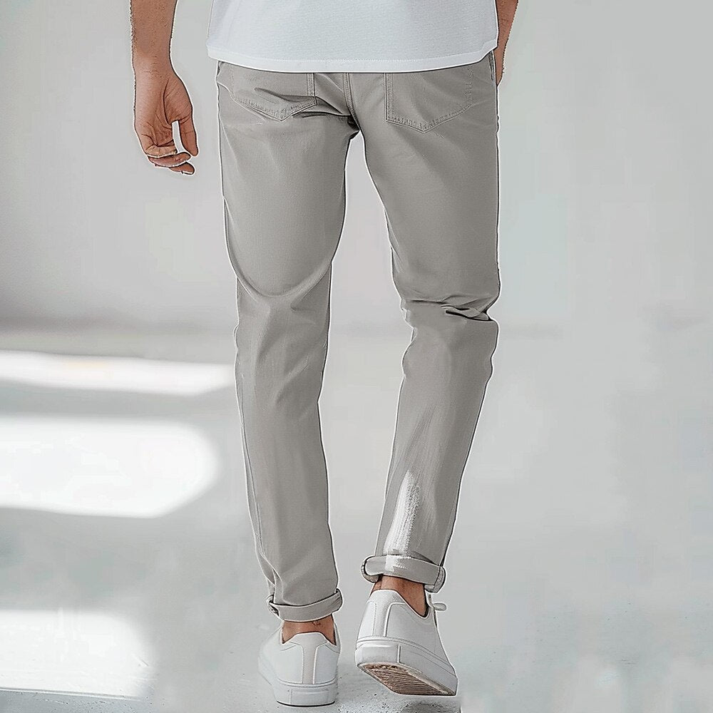 Tailored Stretch Cotton Chinos