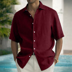 Acid-Wash Short-Sleeve Shirt