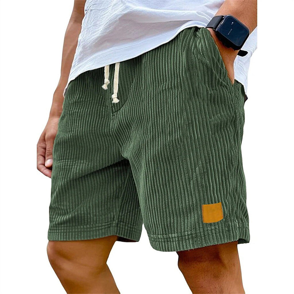 Patch-Pocket Corduroy Shorts