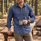Patchwork Acid-Wash Denim Shirt