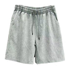 Acid-Wash Drawstring Shorts